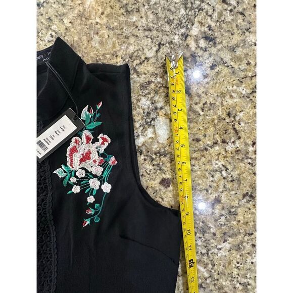 Romeo & Juliet Couture Floral Embroidered Whimsigoth Fairy Mini Dress SZ Large - Picture 15 of 16